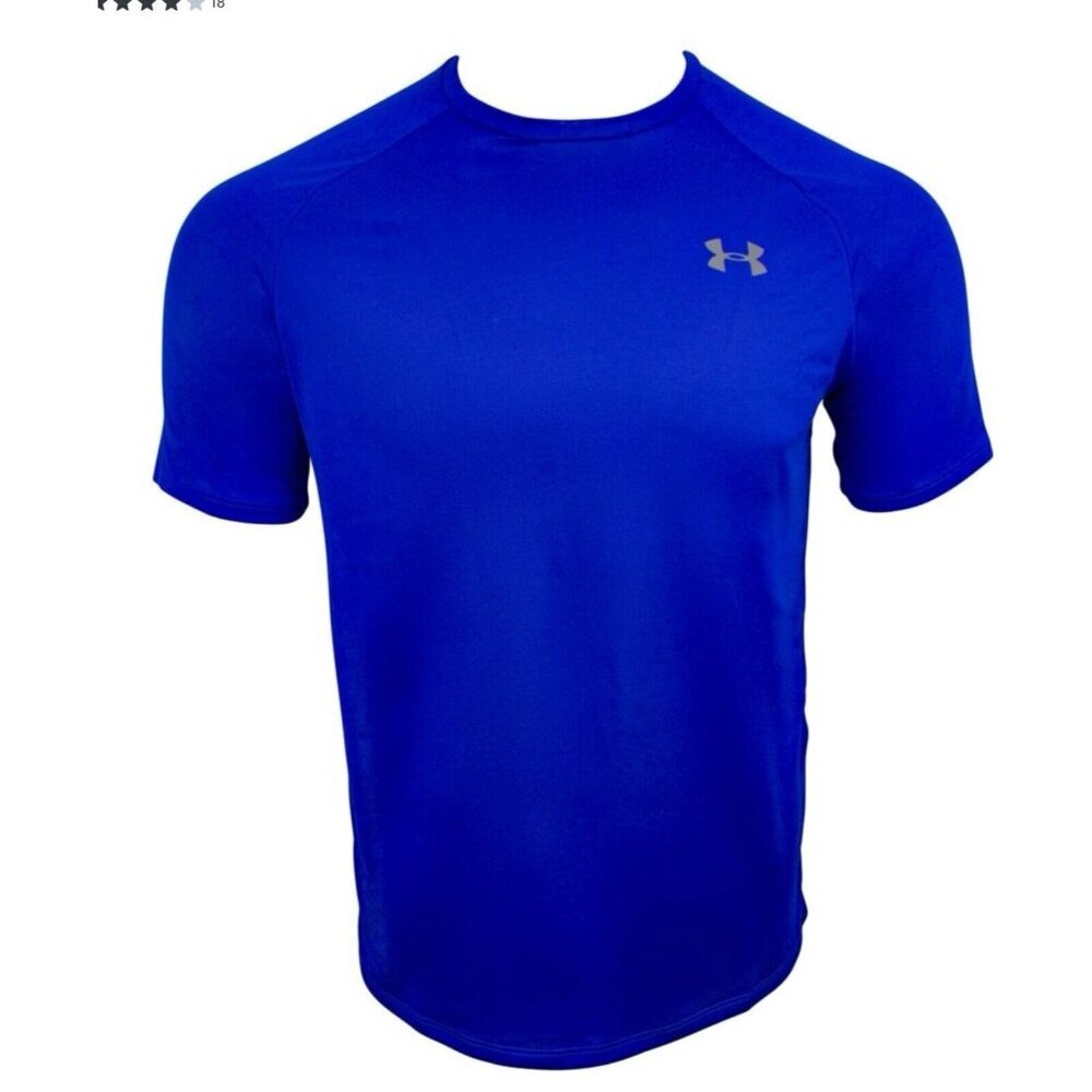 New Under Armour Men's Tech Tee T-shirt, SZ large,  blue,  quick-drying material